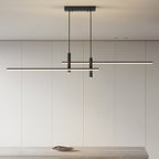 Pendant Light With A Linear Silhouette, Nexa LED Dining Fixture