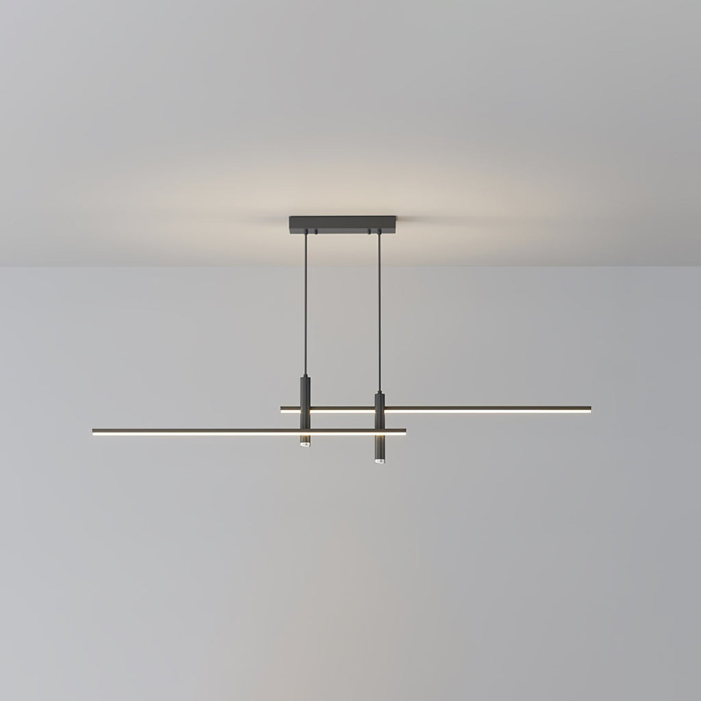 Pendant Light With A Linear Silhouette, Nexa LED Dining Fixture