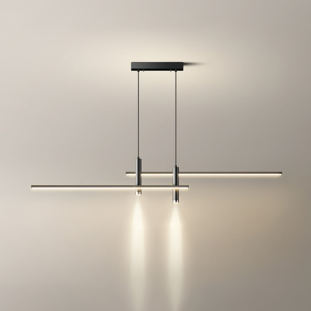 Pendant Light With A Linear Silhouette, Nexa LED Dining Fixture