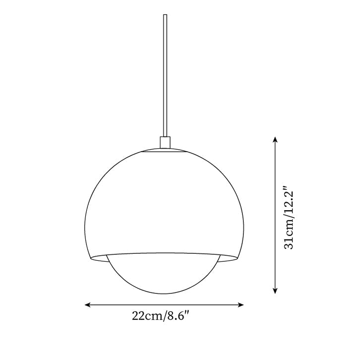 Pendant Light Glass Globe Retro Modern Style Colorful Soft Illumination | Fioriscas
