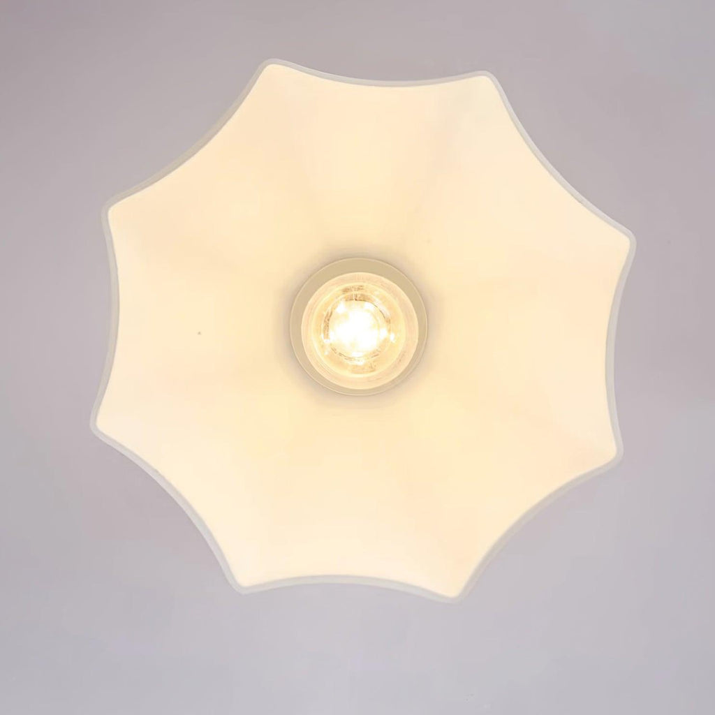 Avelin Brass Base and Opal Glass Flush Mount Ceiling Light | Fioriscas