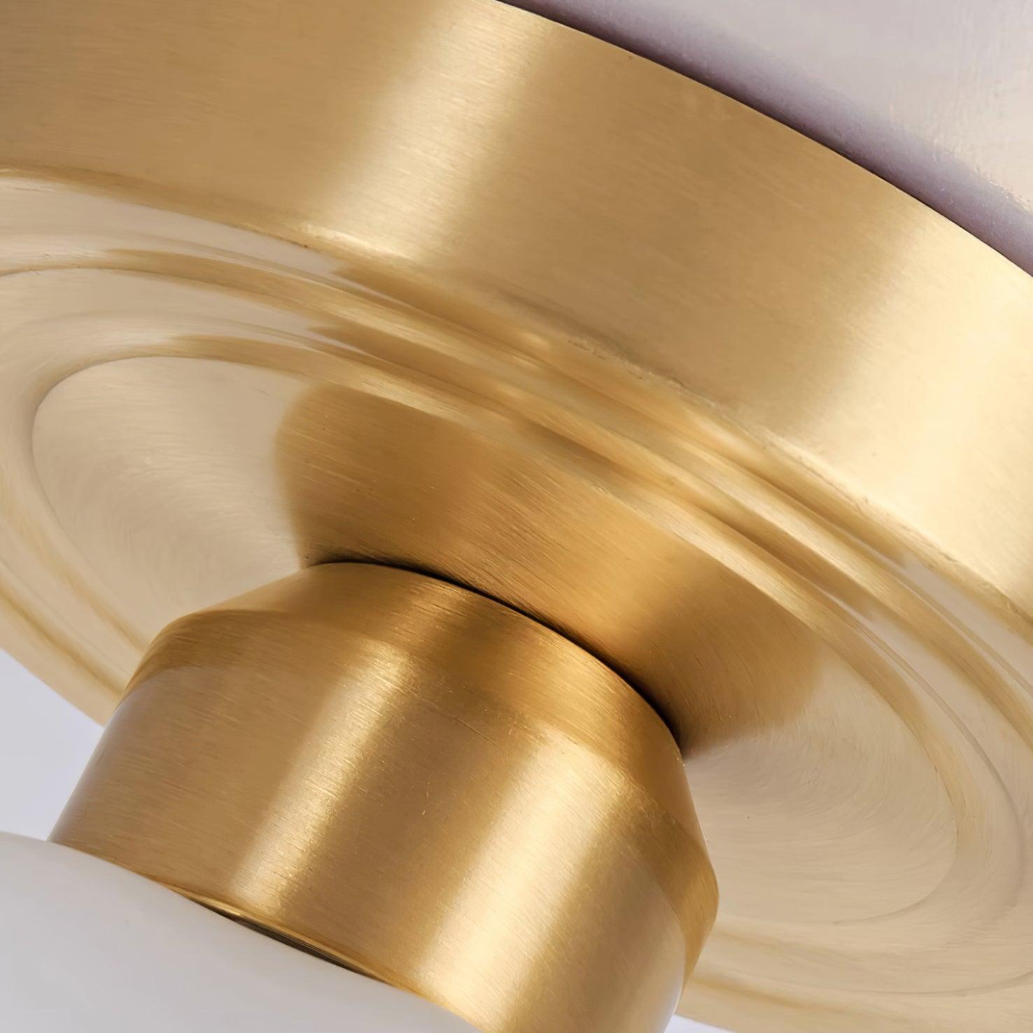 Avelin Brass Base and Opal Glass Flush Mount Ceiling Light | Fioriscas