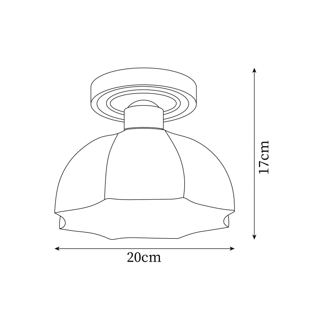 Avelin Brass Base and Opal Glass Flush Mount Ceiling Light | Fioriscas