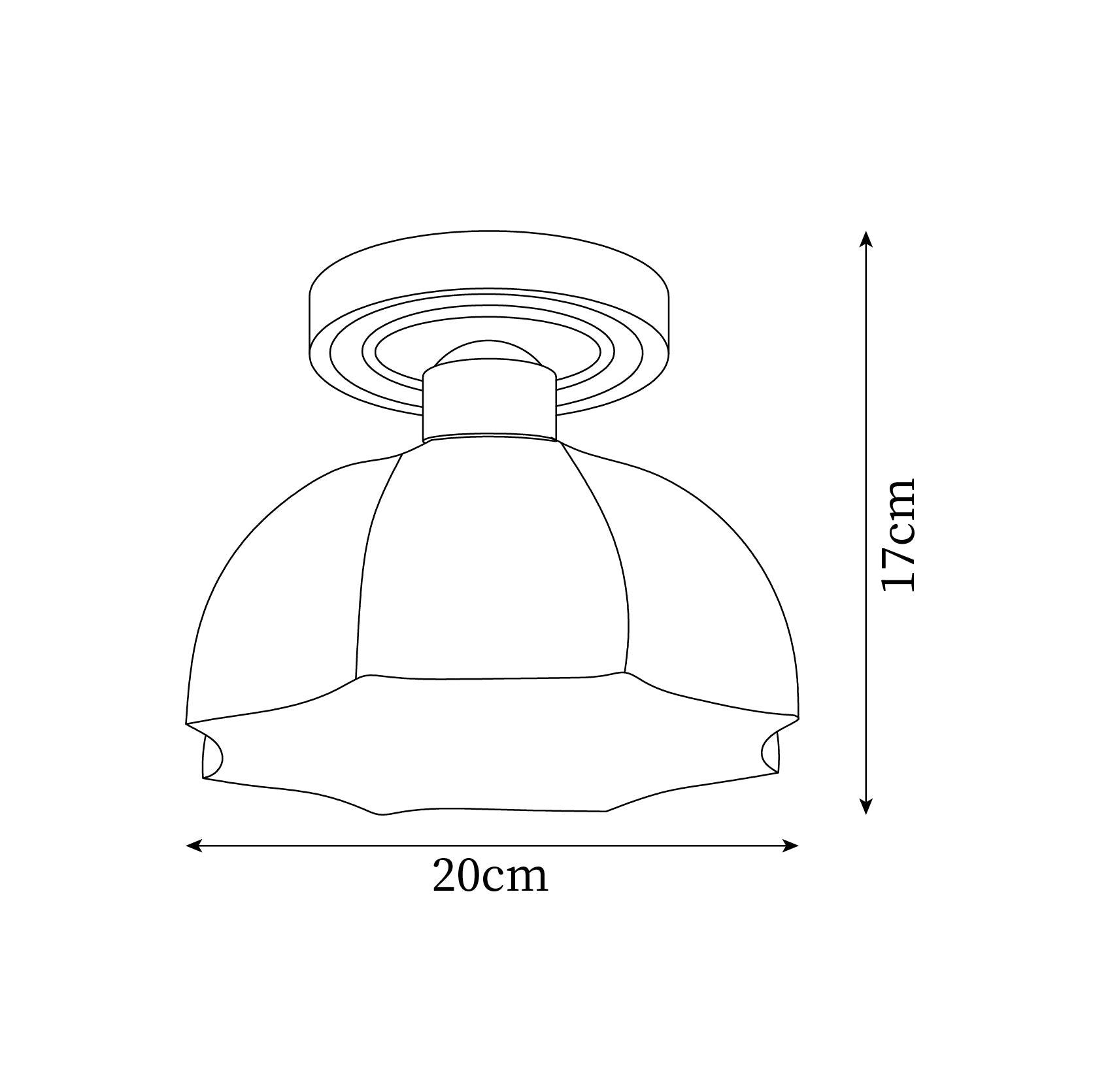 Avelin Brass Base and Opal Glass Flush Mount Ceiling Light | Fioriscas