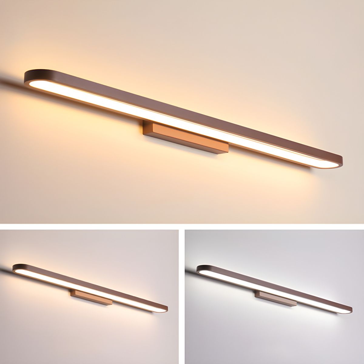 Bathroom LED Wall Light, Aluminum & Acrylic, Hardwired, 5 Sizes