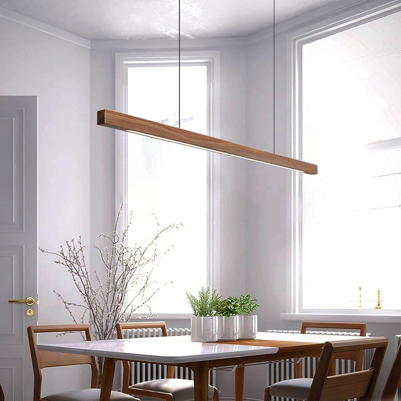 Lampada a sospensione in legno NovaLume, LED dimmerabile, pino o noce