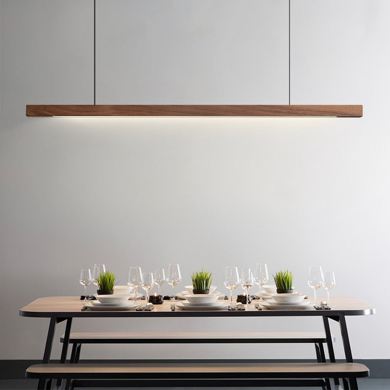 Lampada a sospensione in legno NovaLume, LED dimmerabile, pino o noce