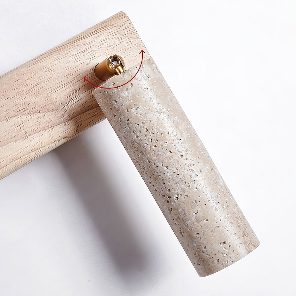 Ornoria Cylindrical Travertine Wall Light SpotLight | Fioriscas