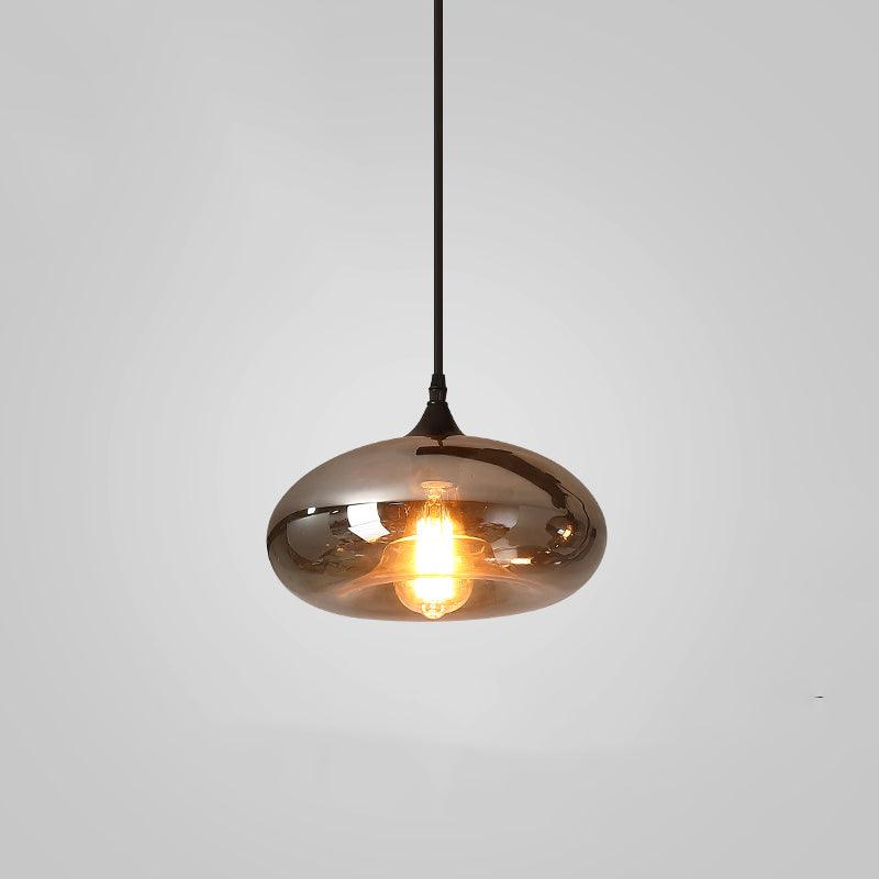 June Minimalist Bottle Glass Pendant Light Smoke Gray | Fioriscas