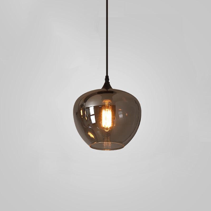 June Minimalist Bottle Glass Pendant Light Smoke Gray | Fioriscas