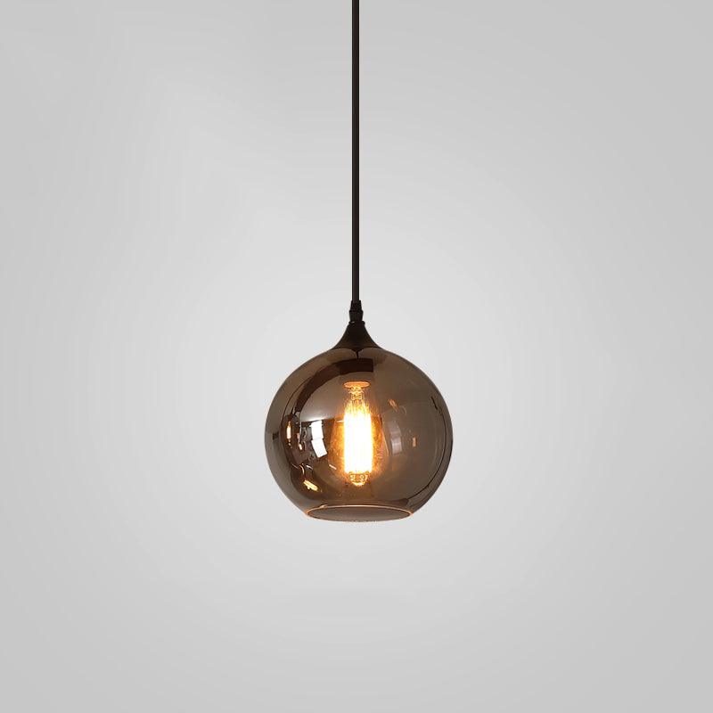June Minimalist Bottle Glass Pendant Light Smoke Gray | Fioriscas