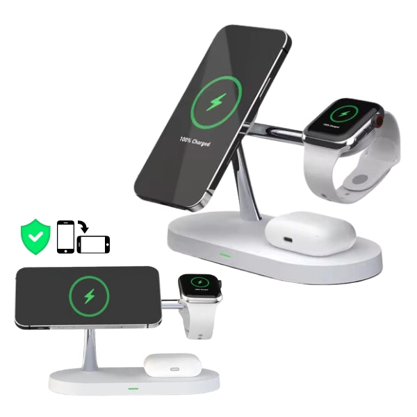 Chargeur sans fil 4-en-1 QuattroCharge, MagSafe pour iPhone et Watch