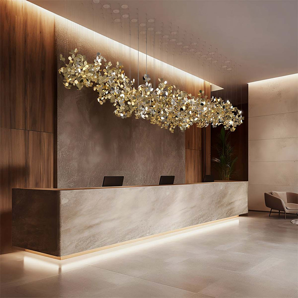 Lustre Luxori Disc avec finition or et chrome pour intérieurs modernes
