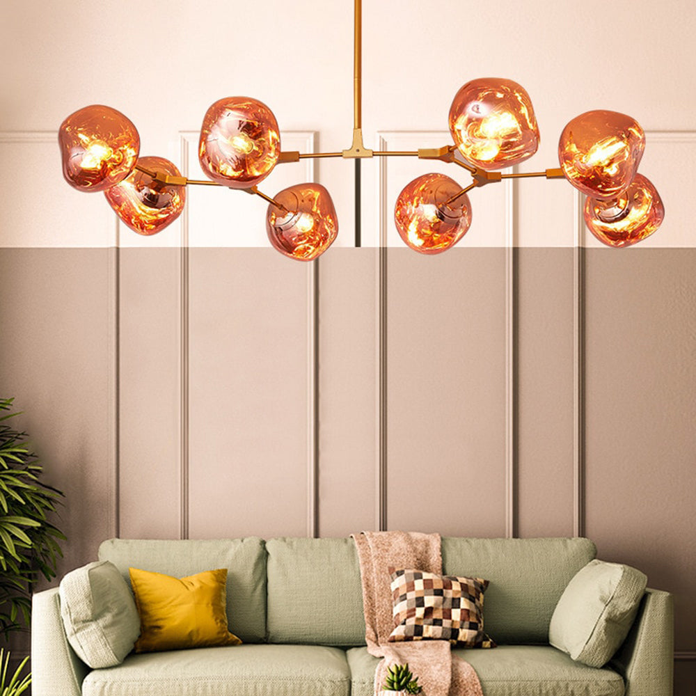 Arisha Modern Globe Lava 3 Pendant Light Fixture | Fioriscas