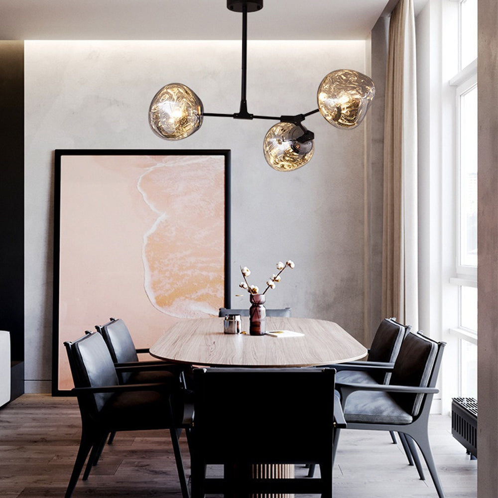 Arisha Modern Globe Lava 3 Pendant Light Fixture | Fioriscas