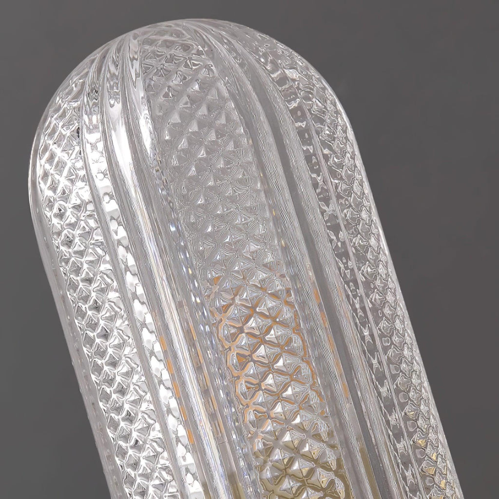 Evania Brass and Textured Glass Double Light Wall Sconce | Fioriscas