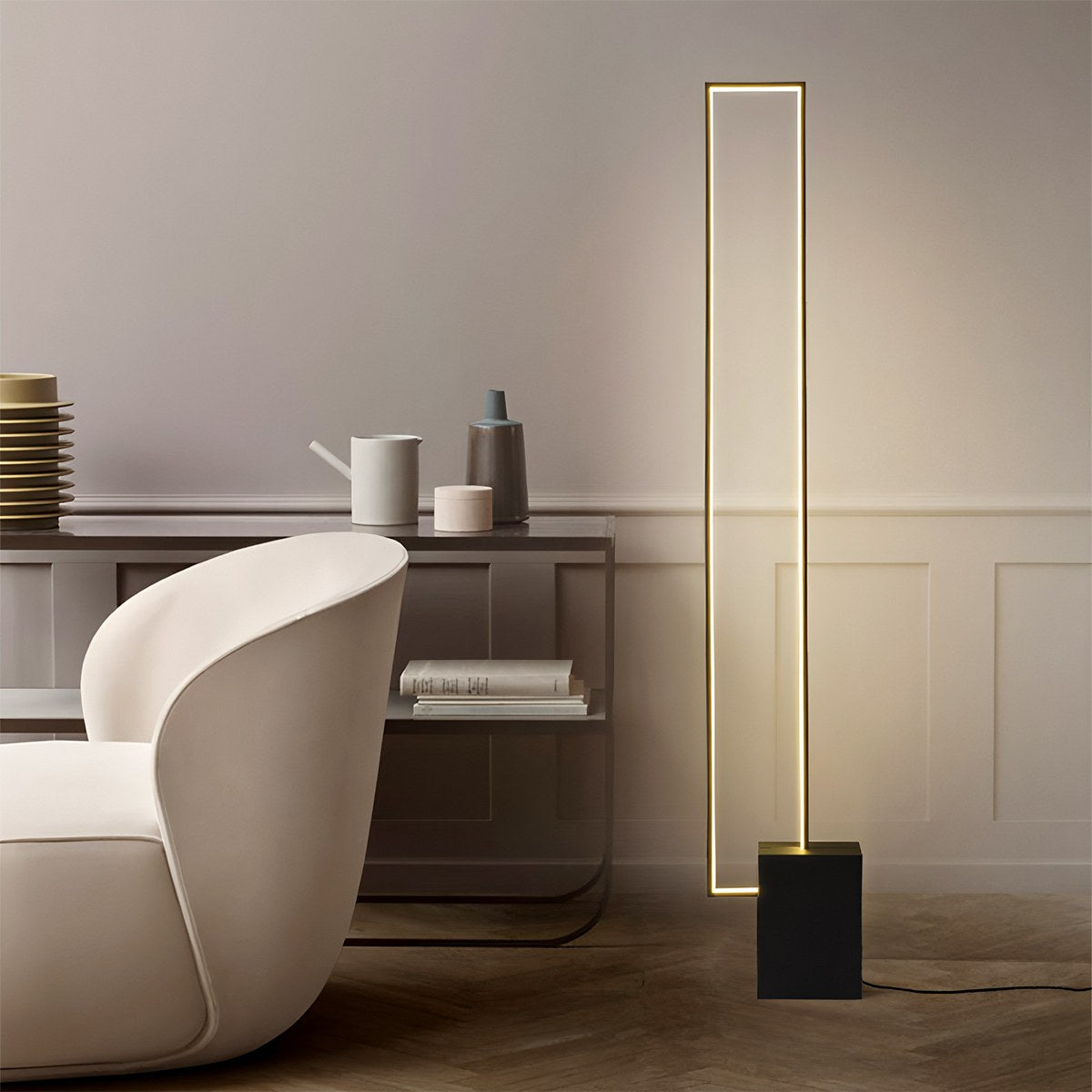 AstraLume Modern Floor Lamp With Adjustable Brightness For Living Spaces