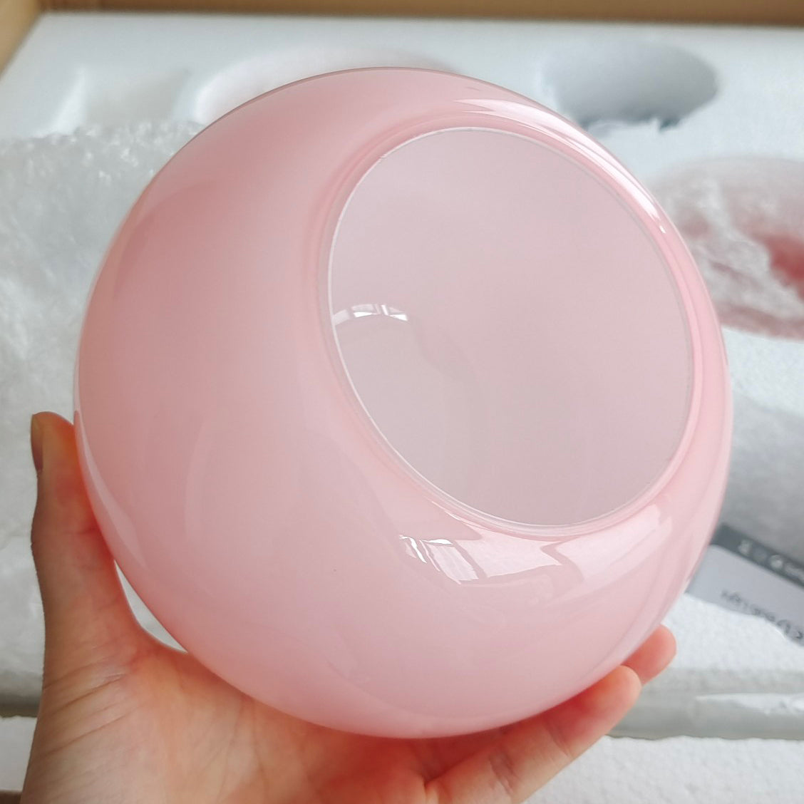 Candeeiro de Teto Alora em Vidro, Abajures Rosa Pálido, Cobre ou Cromo, 3 ou 5 Lâmpadas