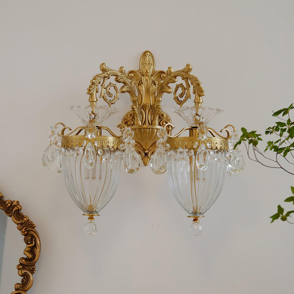 Elosia Gold Double Wall Lamp | Fioriscas