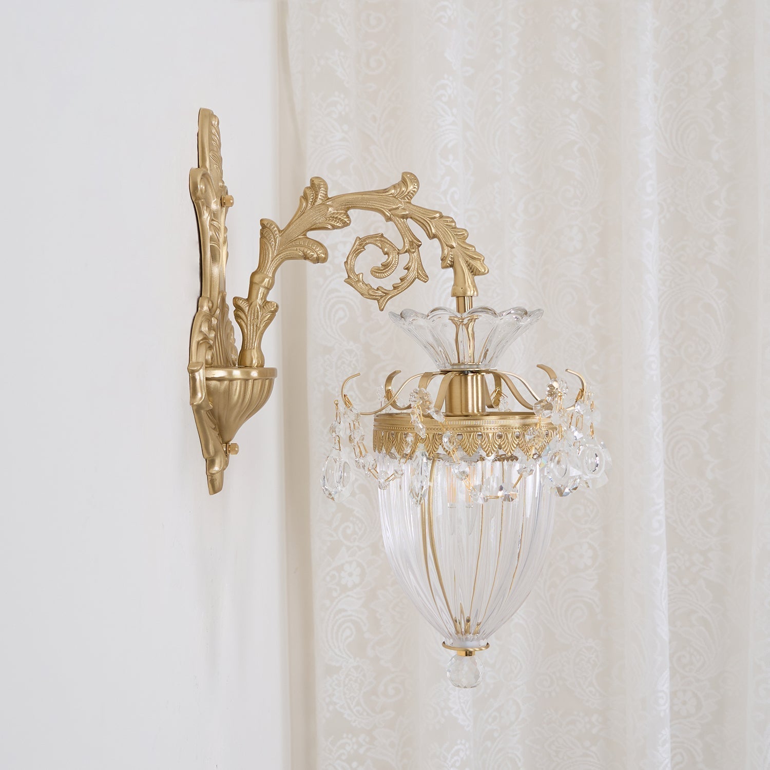 Elosia Gold Double Wall Lamp | Fioriscas