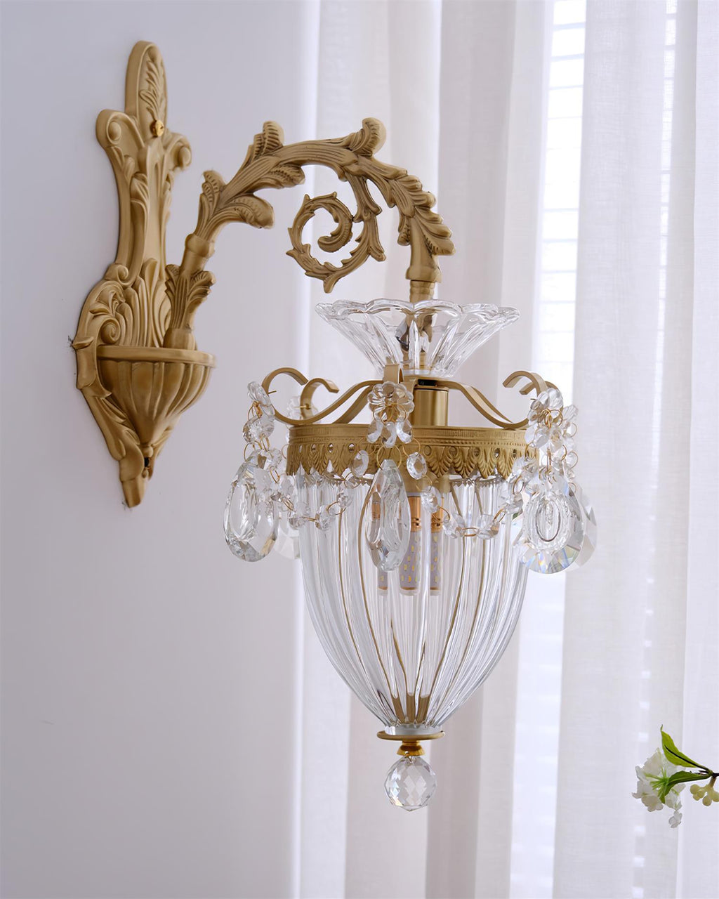 Elosia Gold Double Wall Lamp | Fioriscas