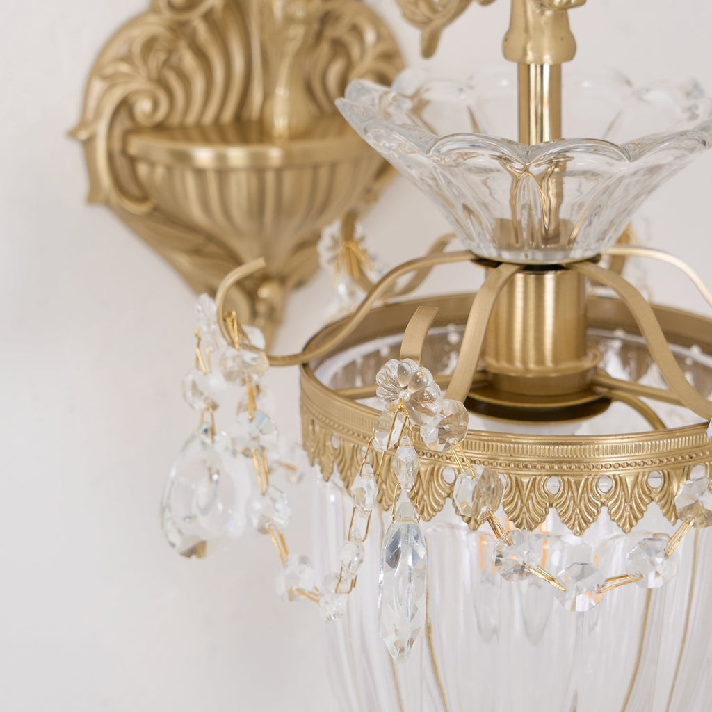 Elosia Gold Double Wall Lamp | Fioriscas
