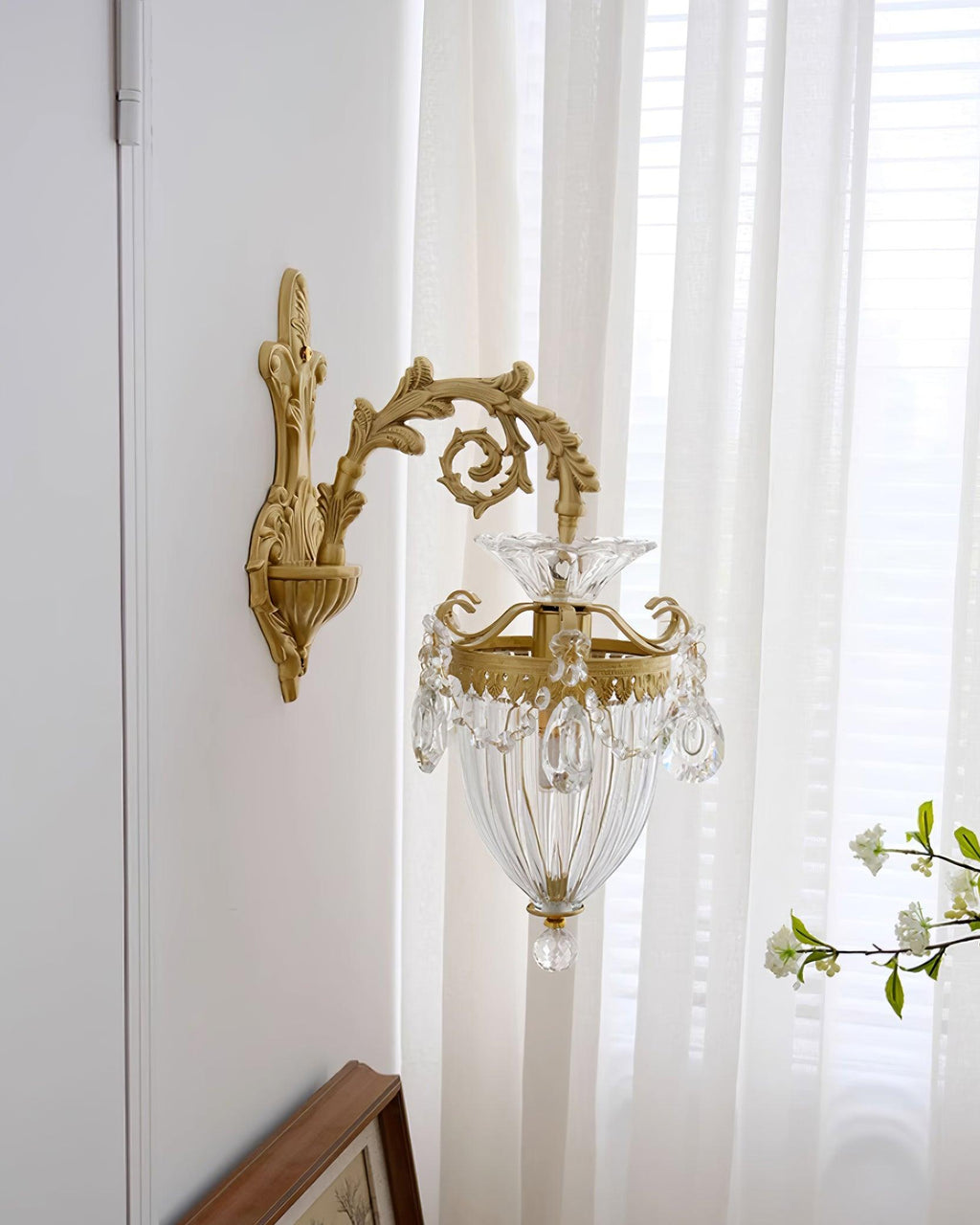 Elosia Gold Double Wall Lamp | Fioriscas