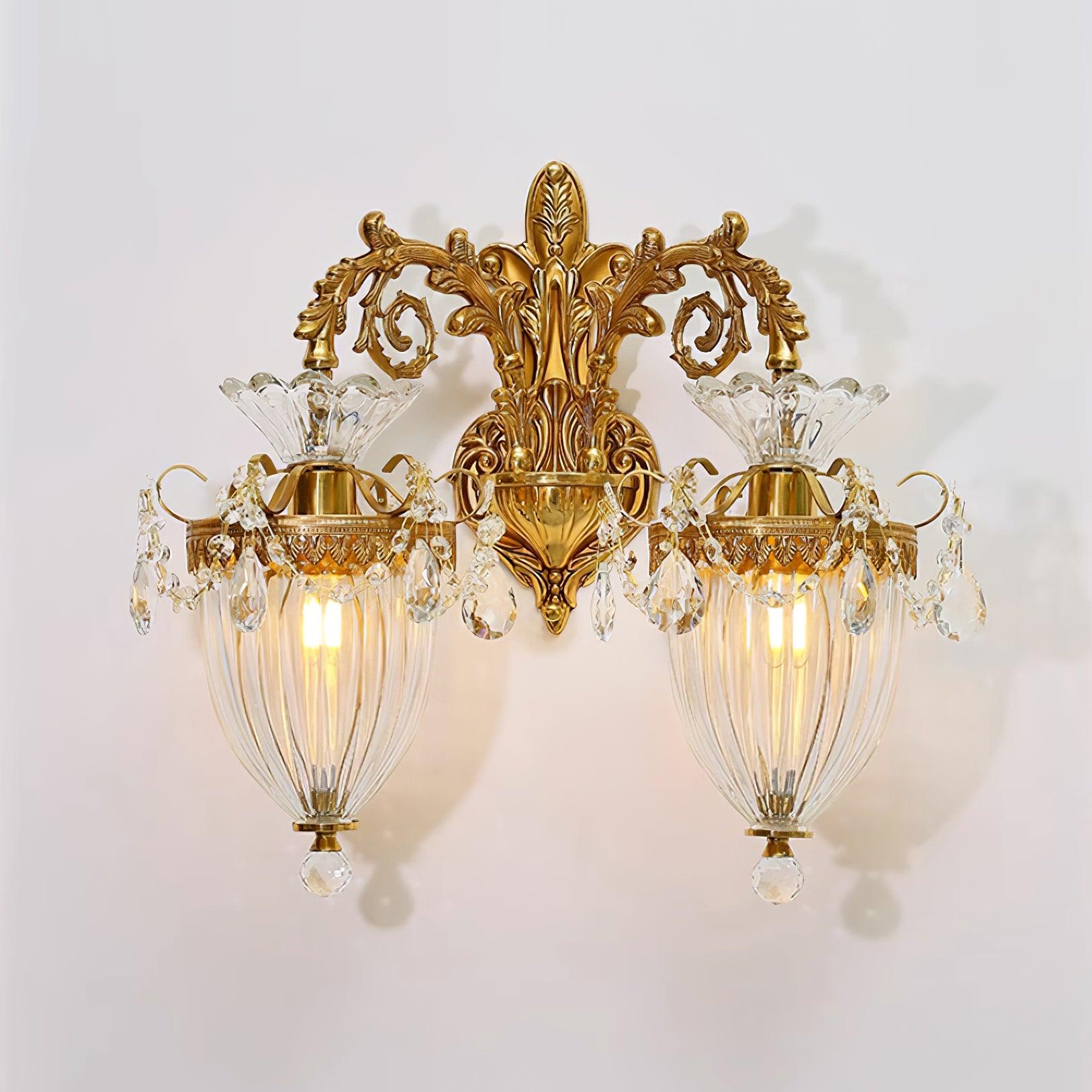 Elosia Gold Double Wall Lamp | Fioriscas