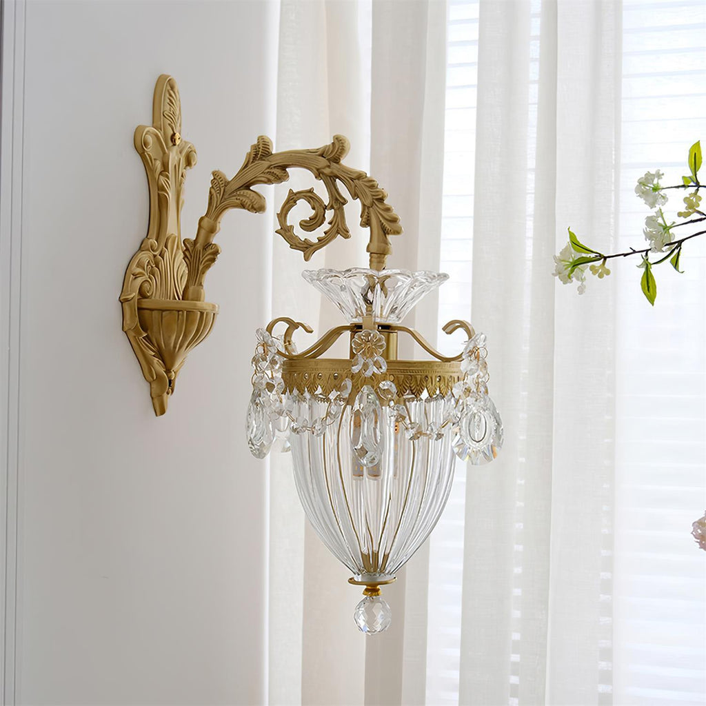 Elosia Gold Double Wall Lamp | Fioriscas