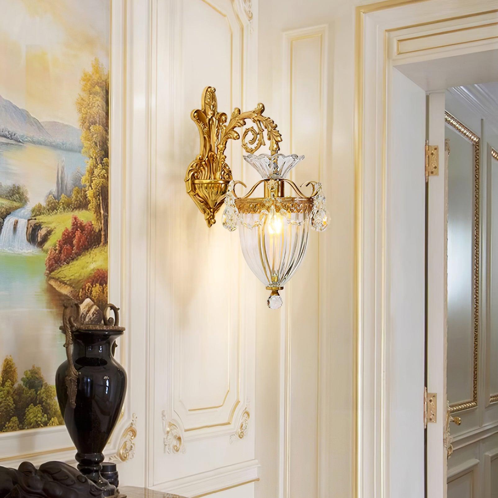 Elosia Gold Double Wall Lamp | Fioriscas