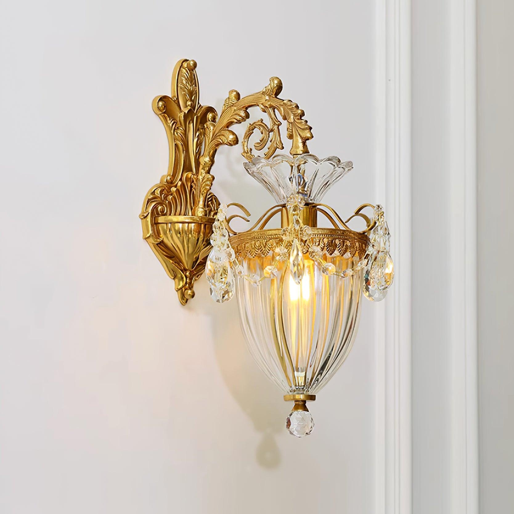 Elosia Gold Double Wall Lamp | Fioriscas