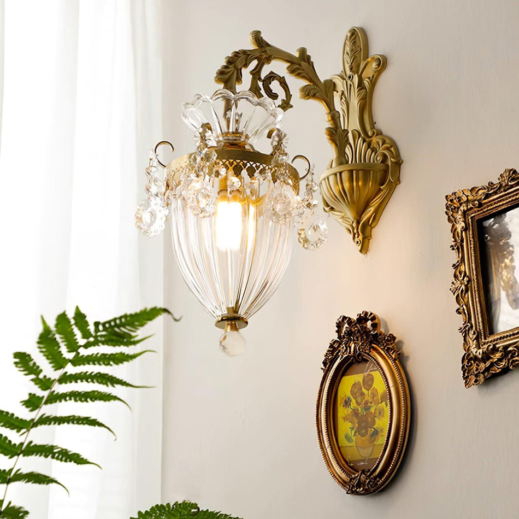 Elosia Gold Double Wall Lamp | Fioriscas