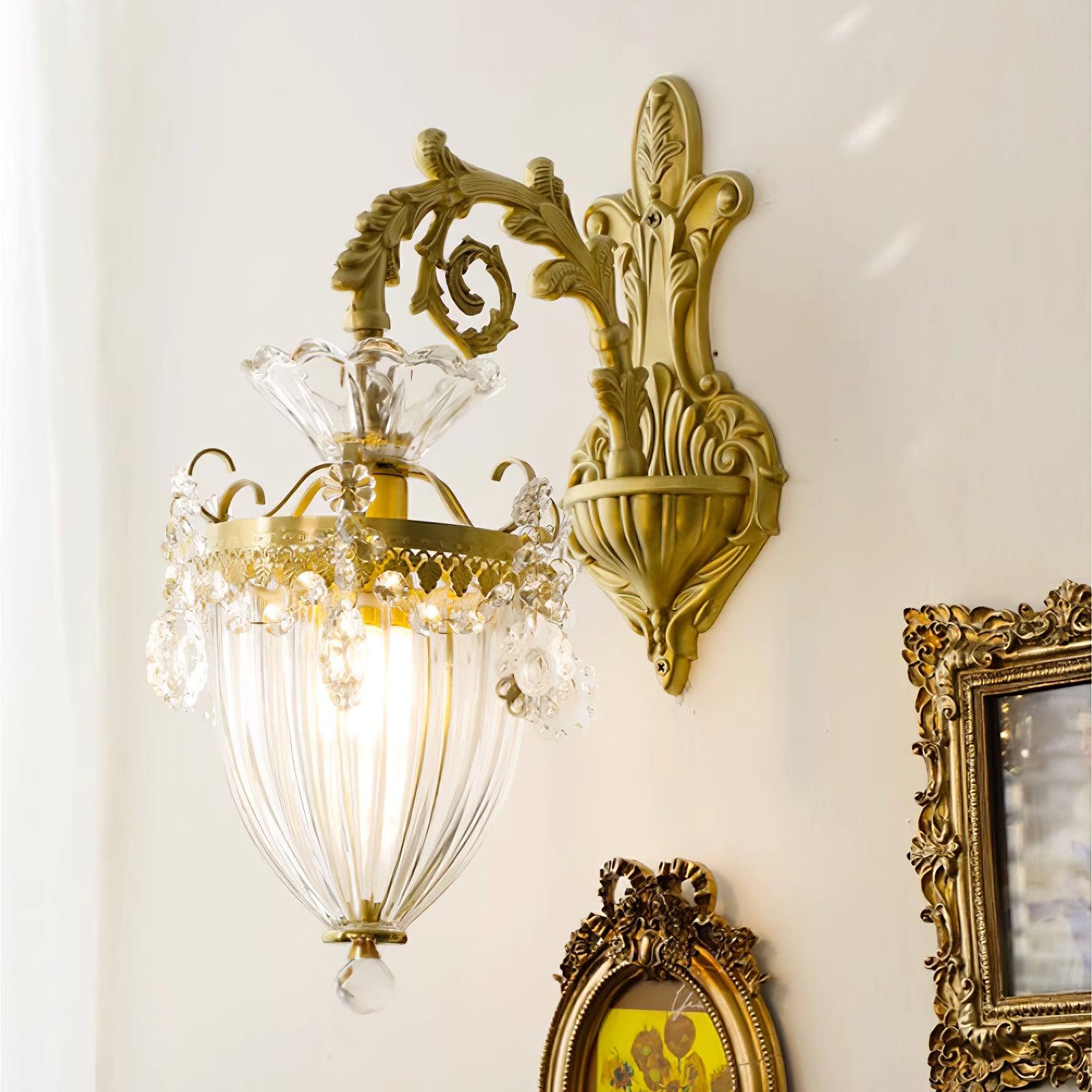 Elosia Gold Double Wall Lamp | Fioriscas