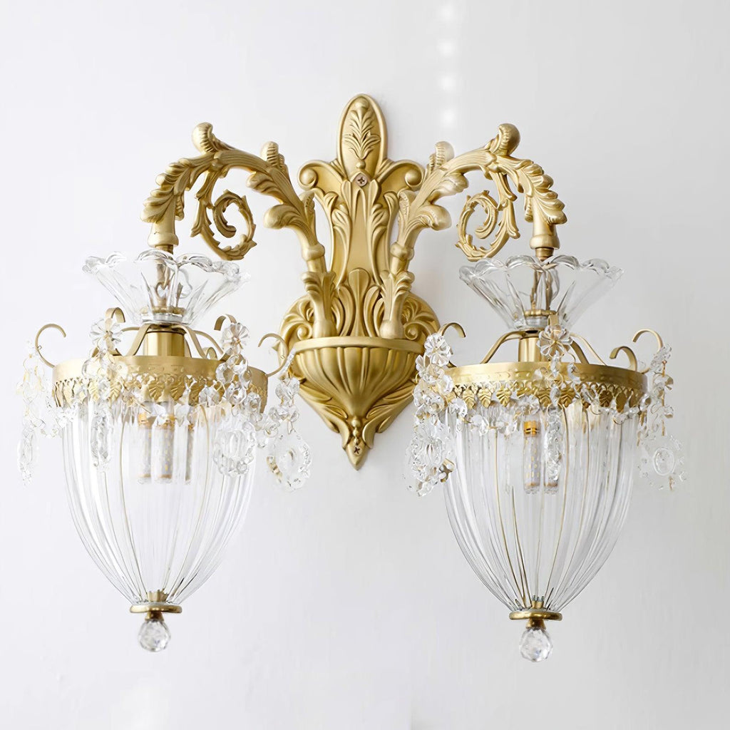 Elosia Gold Double Wall Lamp | Fioriscas
