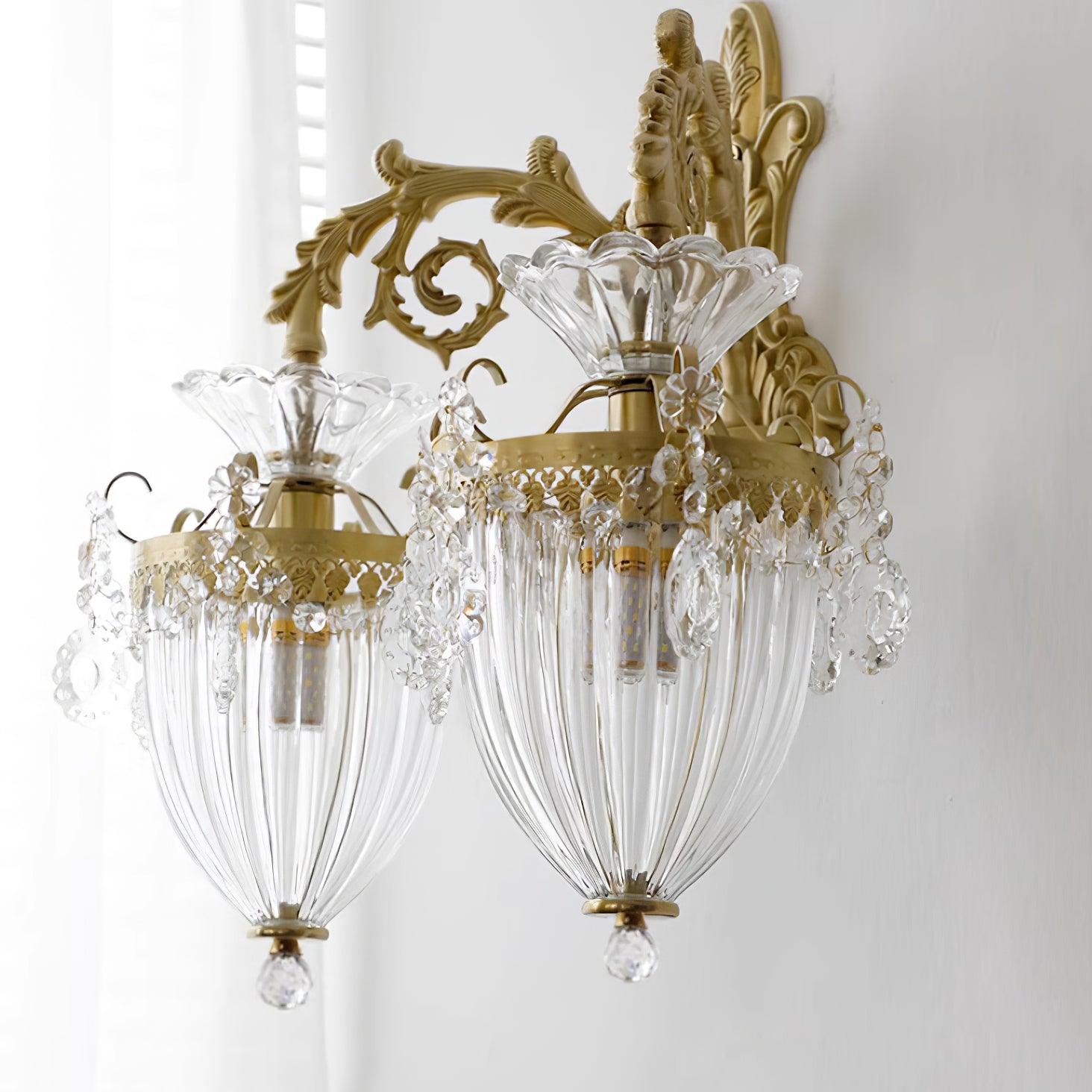 Elosia Gold Double Wall Lamp | Fioriscas