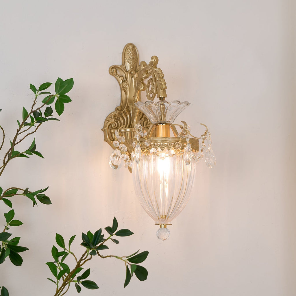 Elosia Gold Double Wall Lamp | Fioriscas