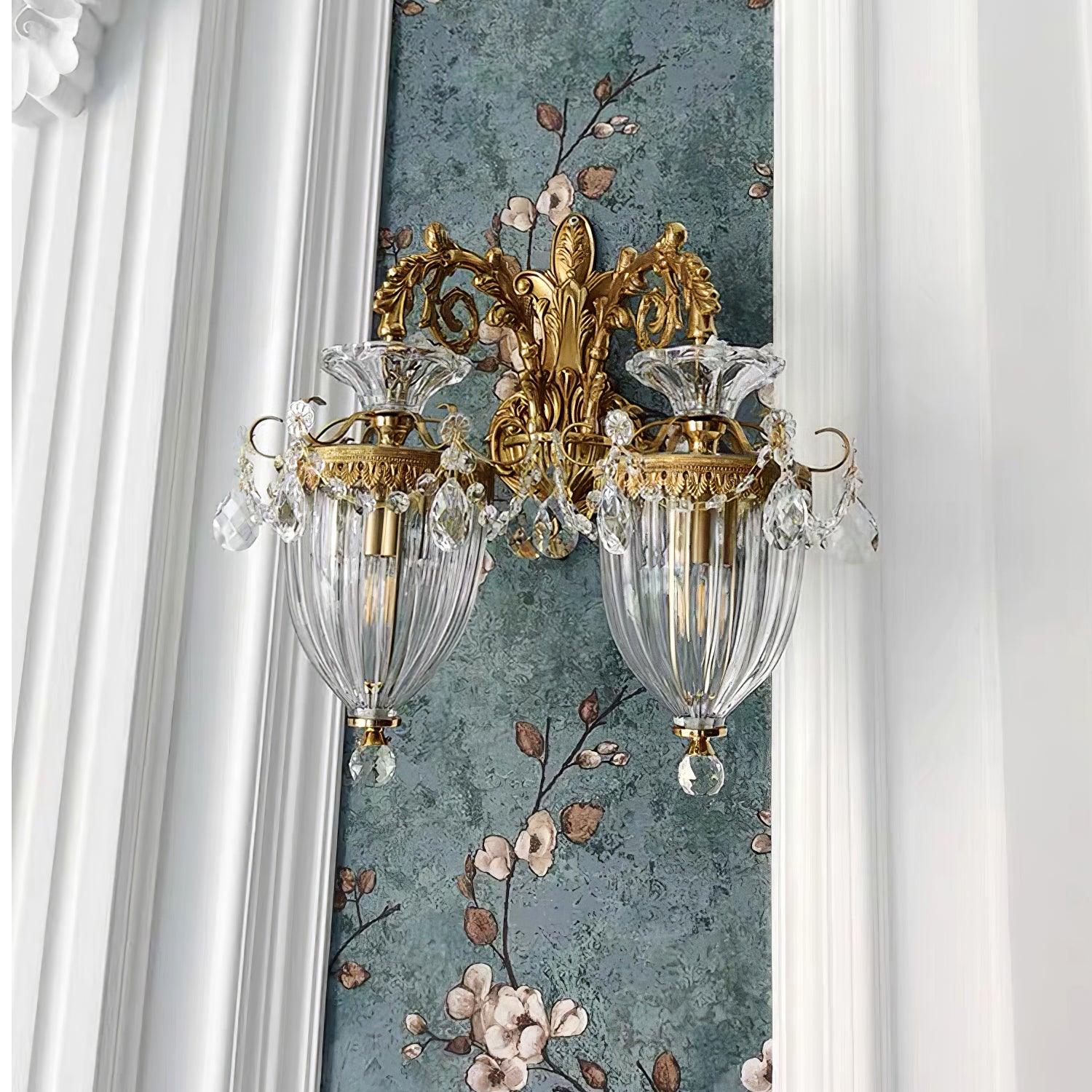 Elosia Gold Double Wall Lamp | Fioriscas