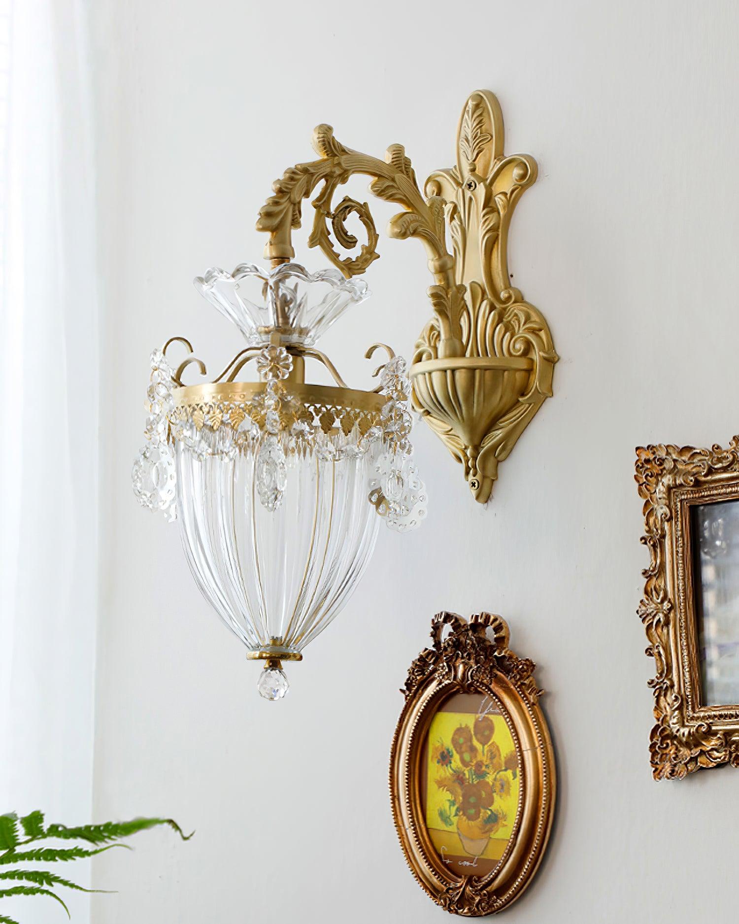 Elosia Gold Double Wall Lamp | Fioriscas