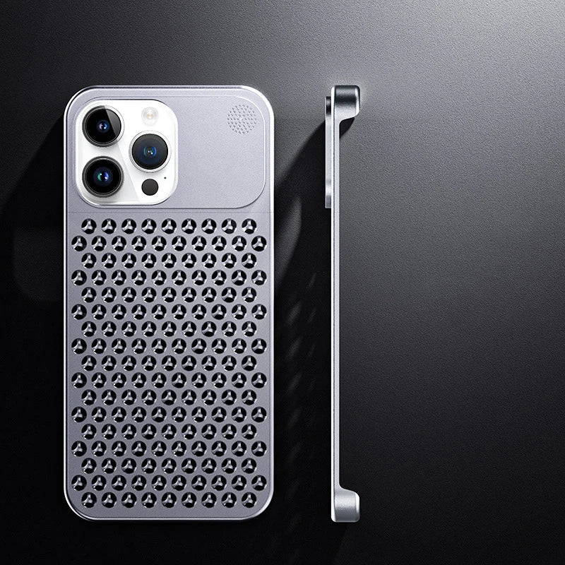 Carcasă pentru iPhone Averon din aluminiu și titan, carcasă metalică ultra-subțire fără margini