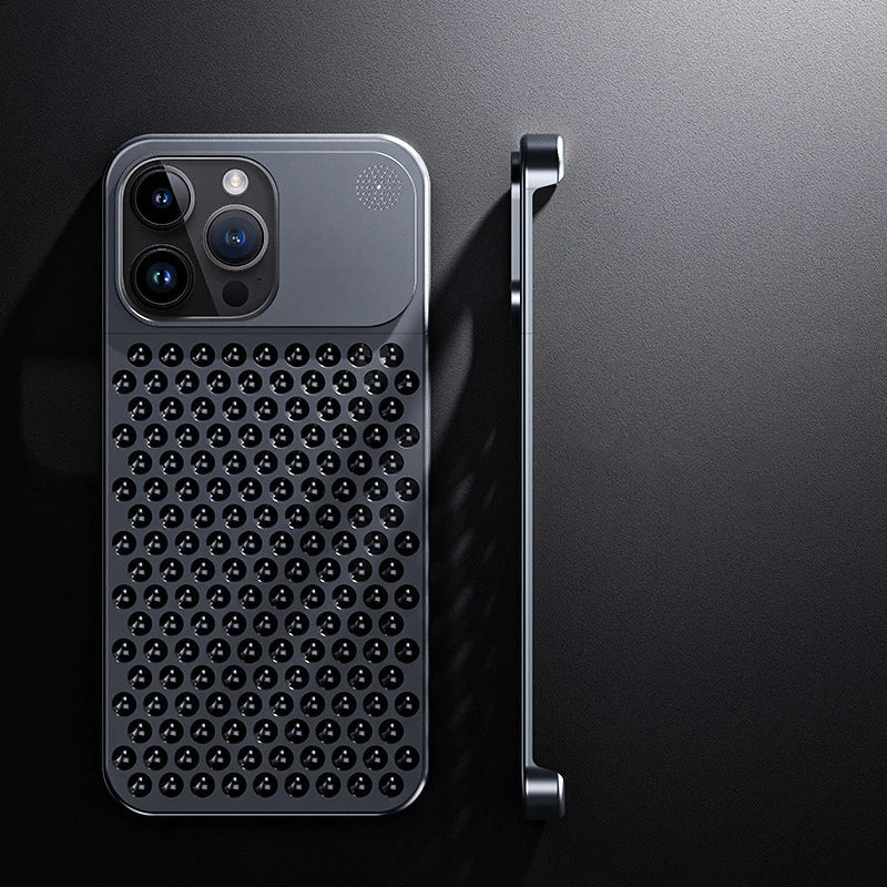 Carcasă pentru iPhone Averon din aluminiu și titan, carcasă metalică ultra-subțire fără margini