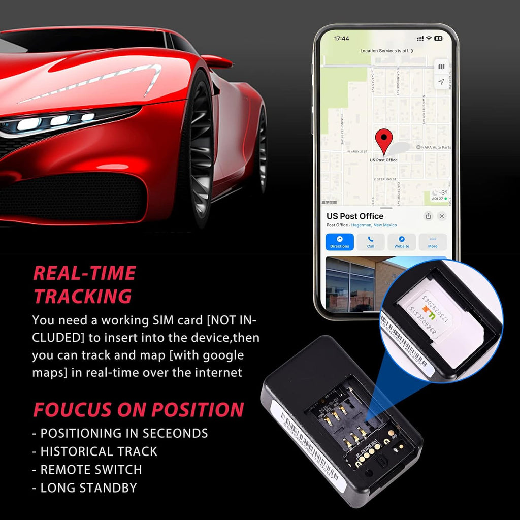 Miniaturní magnetický GPS lokátor do vozidla se sledováním v aplikaci v reálném čase
