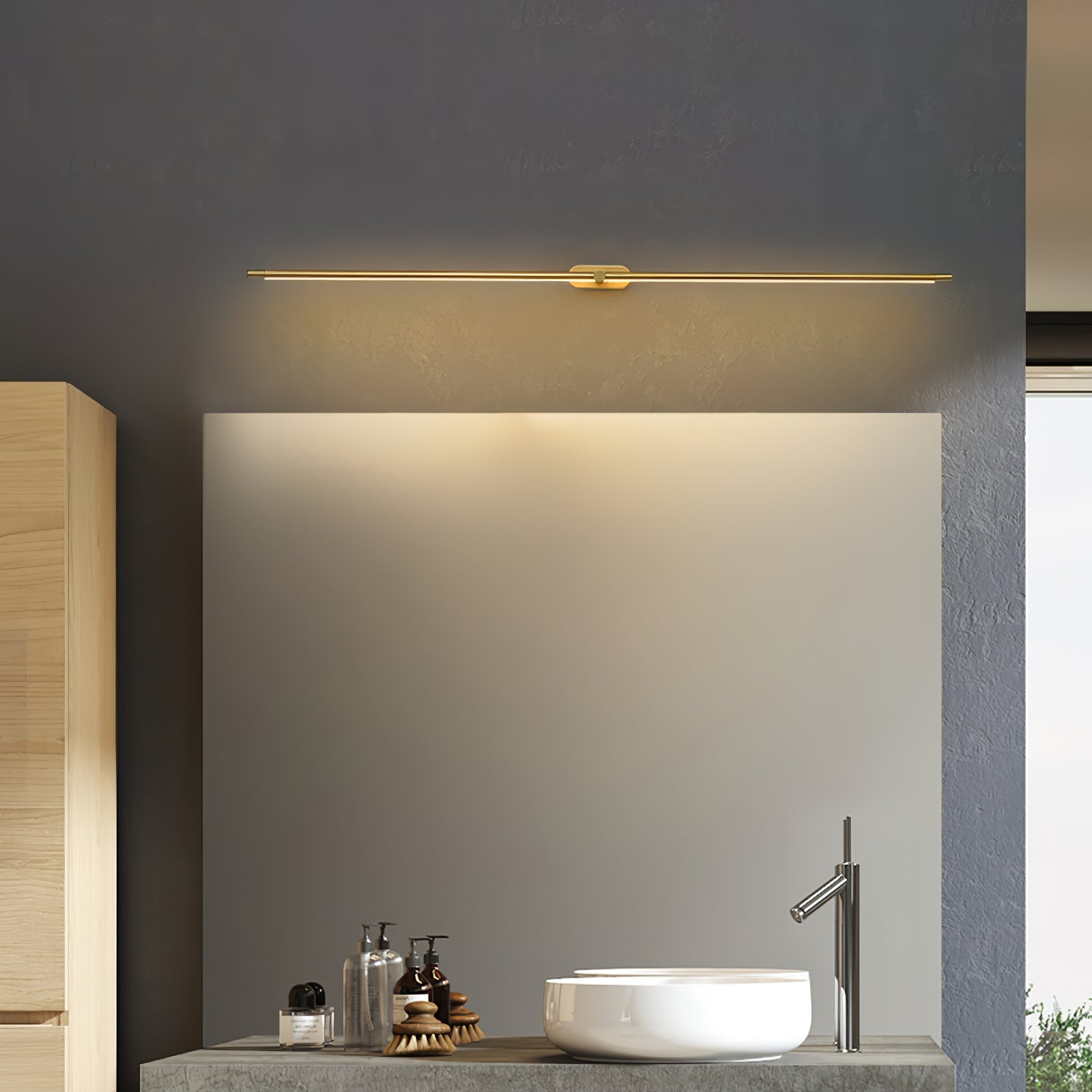 AstraLume oplaadbare wandlamp met aanraakbediening, lineair ontwerp