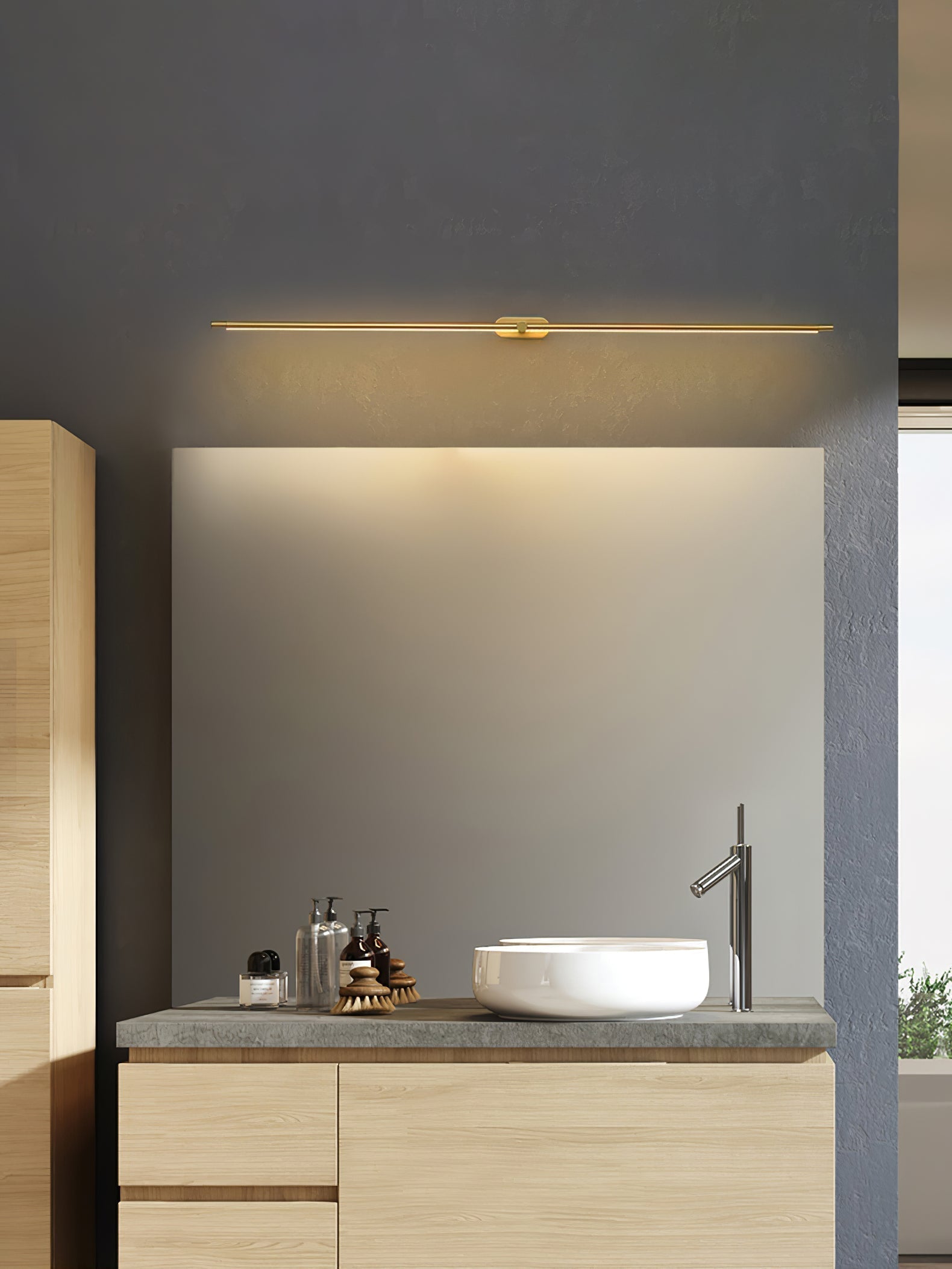 AstraLume oplaadbare wandlamp met aanraakbediening, lineair ontwerp