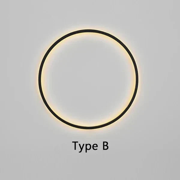 Rund vägglampa med minimalistisk design för moderna interiörer