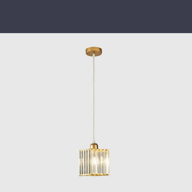 Luminora K9 Crystal Pendant Light, Round or Square Frame
