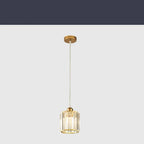 Luminora K9 Crystal Pendant Light, Round or Square Frame
