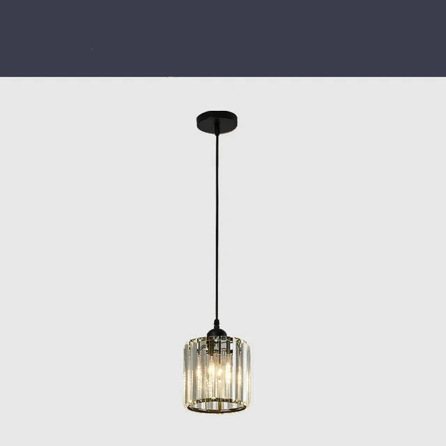 Luminora K9 Crystal Pendant Light, Round or Square Frame
