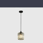 Luminora K9 Crystal Pendant Light, Round or Square Frame