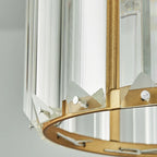 Luminora K9 Crystal Pendant Light, Round or Square Frame