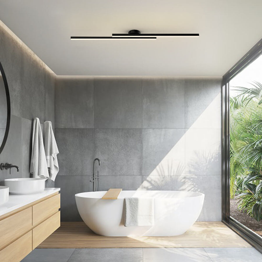 Plafoniera LED ultrasottile semipiatta in alluminio, LumenVale